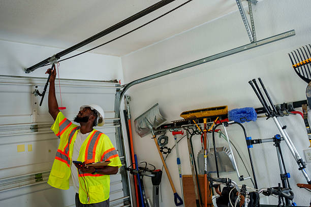 Professional Garage Door Panel Replacement technician working in South Windham, CT